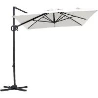 Axi Luma Zweefparasol 200x300 cm Antraciet/beige