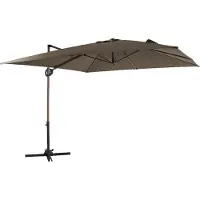 Axi Mira Zweefparasol 300x300cm Eikenlook /taupe