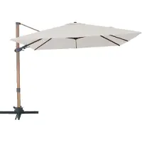 Axi Alina Zweefparasol 300x300cm Houtlook /beige