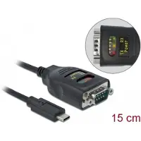 DeLOCK USB-C naar RS-232 seriële kabel DB9 male