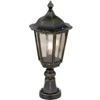 Orion Sokkellamp buiten Puchberg, dimbaar, zwart, Aluminium, Antiek, Sokkellamp