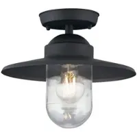 Orion Buiten plafondlamp Edward, antraciet, Ø 27,5 cm, aluminium dimbaar, zwart, Aluminium, Antiek, plafondlamp