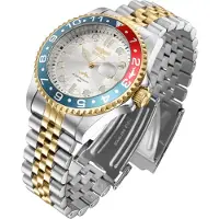 Invicta Pro Diver 40010 Heren Horloge - Quartz Uurwerk - Roestvrij Staal met zilveren Wijzerplaat - 43mm