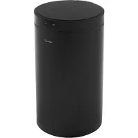ML-Design Afvalbak met sensor 30L rond van staal, zwart mat, automatisch openend en sluitend ML design