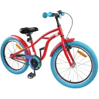 vidaXL Kinderfiets 18 Inch voor 5-7 jaar oud Rood
