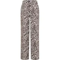 Cecil Dames Straight Leg broek met zebraprint - Bruin - XS