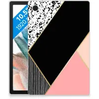 B2Ctelecom Samsung Galaxy Tab A8 2021/2022 Back Cover Zwart Roze Vormen