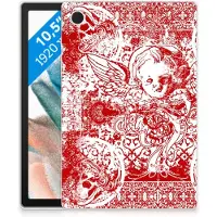 B2Ctelecom Tablet BackCover Samsung Galaxy Tab A8 2021/2022 Angel Skull Rood