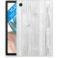 B2Ctelecom Samsung Galaxy Tab A8 2021/2022 Silicone Tablet Hoes White Wood