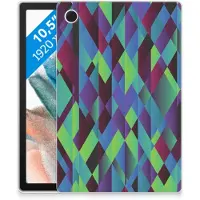 B2Ctelecom Samsung Galaxy Tab A8 2021/2022 Back Cover Abstract Green Blue