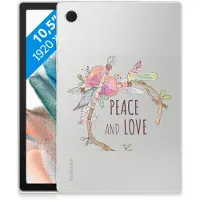 B2Ctelecom Back Cover voor Samsung Galaxy Tab A8 2021/2022 Tablet Back Cover Boho Text