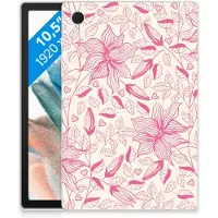 B2Ctelecom Samsung Galaxy Tab A8 2021/2022 Siliconen Hoesje Pink Flowers
