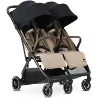 Deryan Luxe Rolo X2 V2 Duo Buggy - Compacte Dubbele Buggy - Nougat