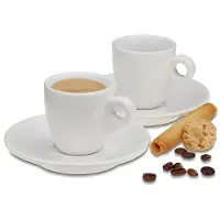 kela Espressokop en Schotel Mattia Wit (Set van 2)