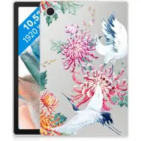 B2Ctelecom Samsung Galaxy Tab A8 2021/2022 Back Case Bird Flowers