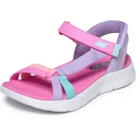 SKECHERS Sandalen 'Go Walk Flex' turquoise / sering / abrikoos / pink