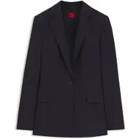 HUGO Regular-fit blazer van stretchflanel met één knoop Maat 40