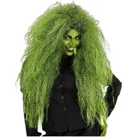 Widmann Groene heksenpruik XL