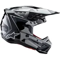 Alpinestars S-M5 Rover 2 Helm Ece 22.06 Zwart Zilver Glanzend Maat XS