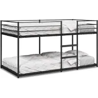 vidaXL Stapelbed zonder matras 75x190 cm staal zwart