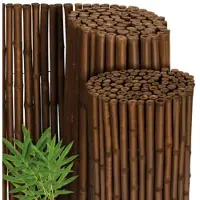 Sol Royal B23 – Premium Bamboe Tuinscherm 80x250cm Donkerbruin – Geharde Bamboestokken Ø 2-3cm – Weerbestendige Balkonscherm