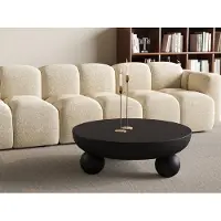 Vente-unique Metalen salontafel - Zwart - SILIDA