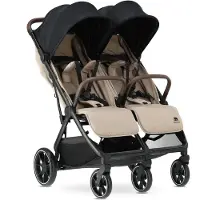 Deryan Rolo X2 XL V2 Duo Buggy - Compacte Dubbele Buggy - Nougat