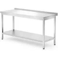 Hendi Muur werktafel met schap – roestvast staal – verstelbare voeten – 1600x700x850 mm