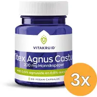 Vitakruid 3x Vitex Agnus Castus 200 mg Monnikspeper (60 vega capsules)