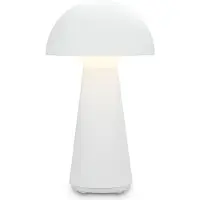 Briloner - FUNGO - LED Accutafellamp, traploos dimbaar, Touch, mobiel licht, LED tafellamp buiten, LED tafellamp snoerloos, Matwit