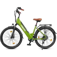 ESKUTE E-bike - 26 inch elektrische fiets - E-stadsfiets 250W achtermotor - 36V 13Ah verwisselbare accu - tot 100km - LCD-display - lage instap E-stadsfiets - voor dames en heren volwassenen - Groente