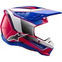 Alpinestars S-M5 Sail Helm Ece 22.06 Wit Diva Roze Enamel Blauw Glanzend Maat L