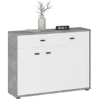 Idimex VIKA-ladekast met lade – betonlook/wit