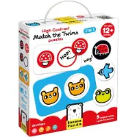 Banana Panda Hoog contrast puzzel Zoek de tweeling 12m+