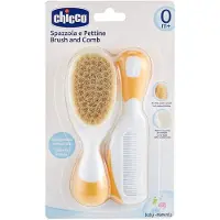 Chicco Borstel En Kam Junior Wit/oranje 2-delig