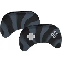 Lobbes siliconen hoesje voor gamecontroller, zwart met kleurrijke details, voor kinderen