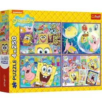 Trefl Puzzel - 4x250 - Spongebob's gekke wereld 13342