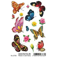 Herma Tattoos Colour Art vlinders - 20 stuks