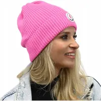 Alur - Beanie - Roze - Prążki - Dobra Jakość