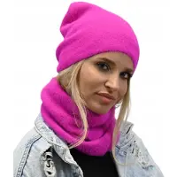 Alur Alpaka Serie - Dames Beanie en Sjaal Set - Fuchsia - Warm en Stijlvol