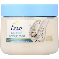 Dove , Body Scrub, Verpletterde Macadamia & Rijst Melk, 15 oz (425 g)