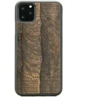 BeWooden Houten hoesje voor iPhone 11 Pro Max, design: Azteekse kalender, materiaal: ziricotehout