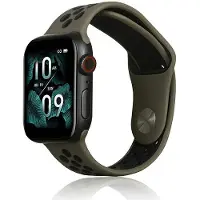 Beline Apple Watch Sport Siliconen band 38/40/41mm bruin/zwart bruin/zwart