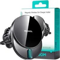 JOYROOM JR-ZS409 magnetische houder met 15W inductielader voor ventilatierooster in de auto - zwart, Smartphonehouder, Zwart