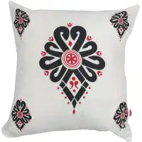 Matex Decoratieve Kussenhoes 37x37cm - Grijs/Zwart Parzenica Patroon