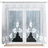 Markizeta Gracjana - Jacquard Gordijn - 300x160 cm - Elegant Bloemen - Decoratief Kanten Rand