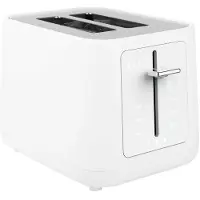 Elle Digitale Broodrooster met 2 Extra Brede Sleuven – Elektrische Toaster met Digitaal Display, 6 Bruiningsniveaus, Bagel-, Ontdooien- en Opwarmfunctie, Uitneembare Kruimellade, 980W - Wit