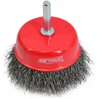 AWTOOLS topborstel met 75 mm schacht, met gekruld draad
