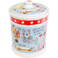 Blond Amsterdam voorraadpot hond - 16x16x22,5 cm