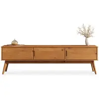 Idimex Lowboard TIVOLI van massief hout 180 cm – eiken afwerking
